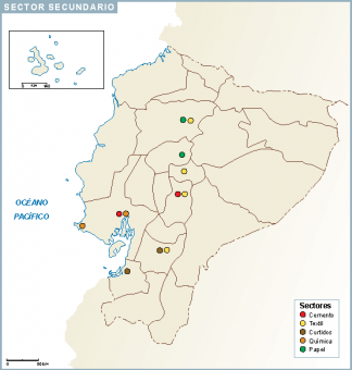 Ecuador mapa sector secundario