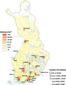Finland Population map