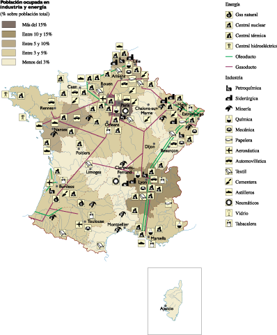 France Economic map
