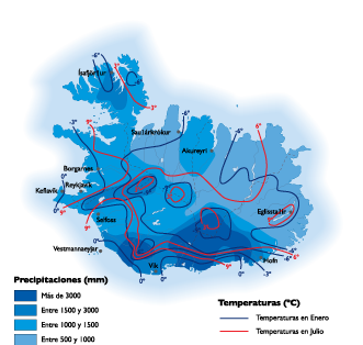 Iceland Climate map