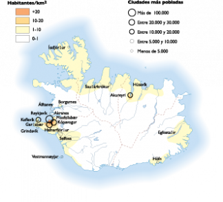 Iceland Population map