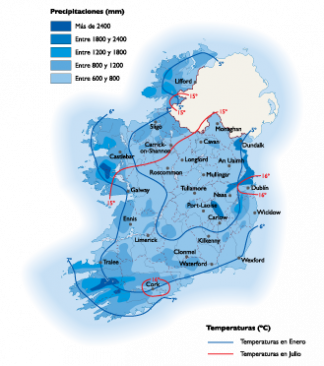 Ireland Climate map