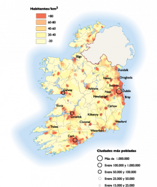 Ireland Population map