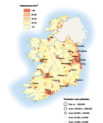 Ireland Population map