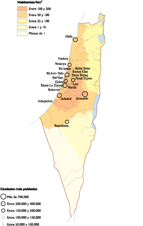Israel Population map