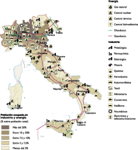 Italy Economic map