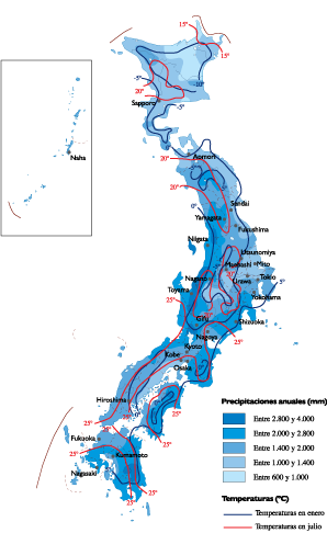 Japan Climate map