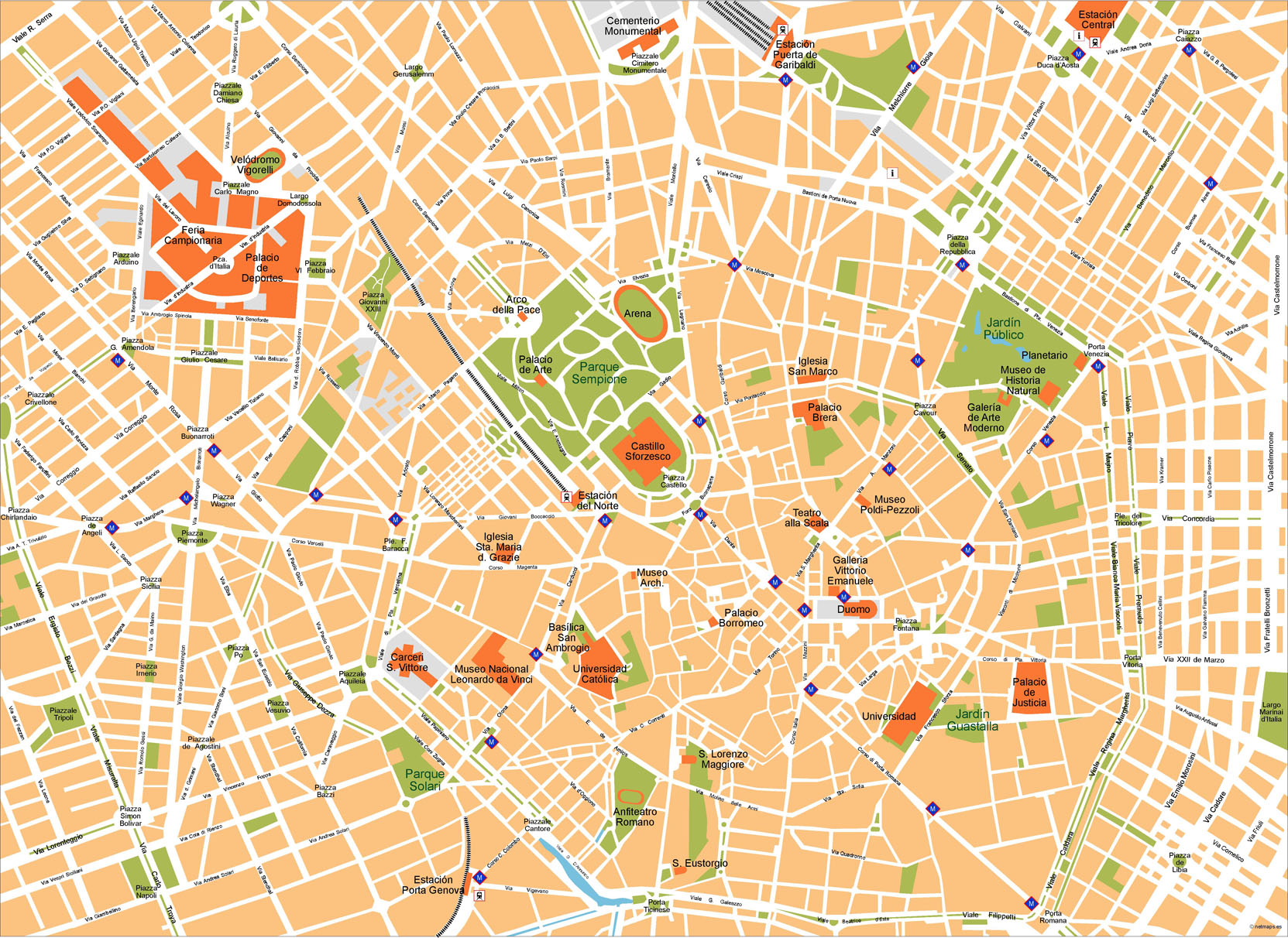 Mappa Milano Centro