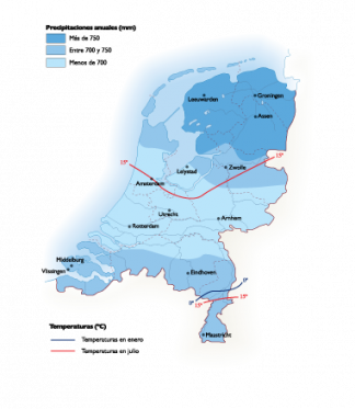 Netherlands Climate map