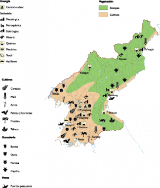 North korea Economic map