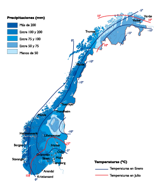 Norway Climate map