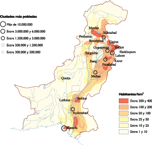 Pakistan Population map