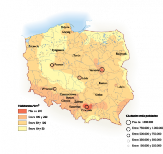 Poland Population map