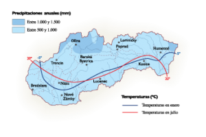 Slovak Republic Climate map