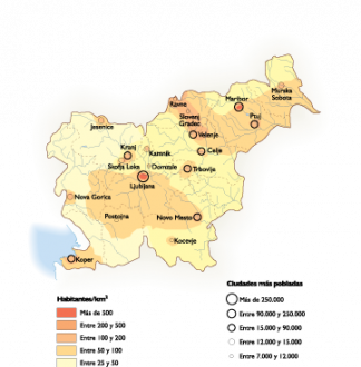 Slovenia Population map