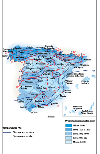 Spain Climate map
