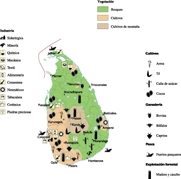 Sri Lanka Economic map