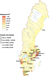 Sweden Population map