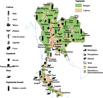 Thailand Economic map