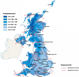 United Kingdom Climate map