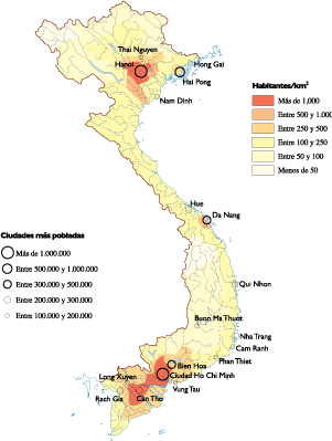 Vietnam Population map