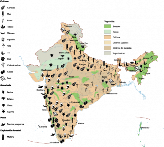 india Agricultural map