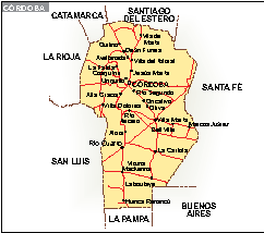 Mapa Cordoba