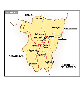 Mapa Tucuman