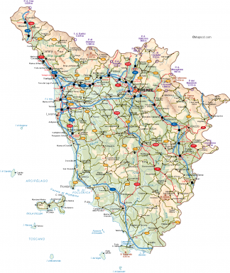 Toscana Vector Map