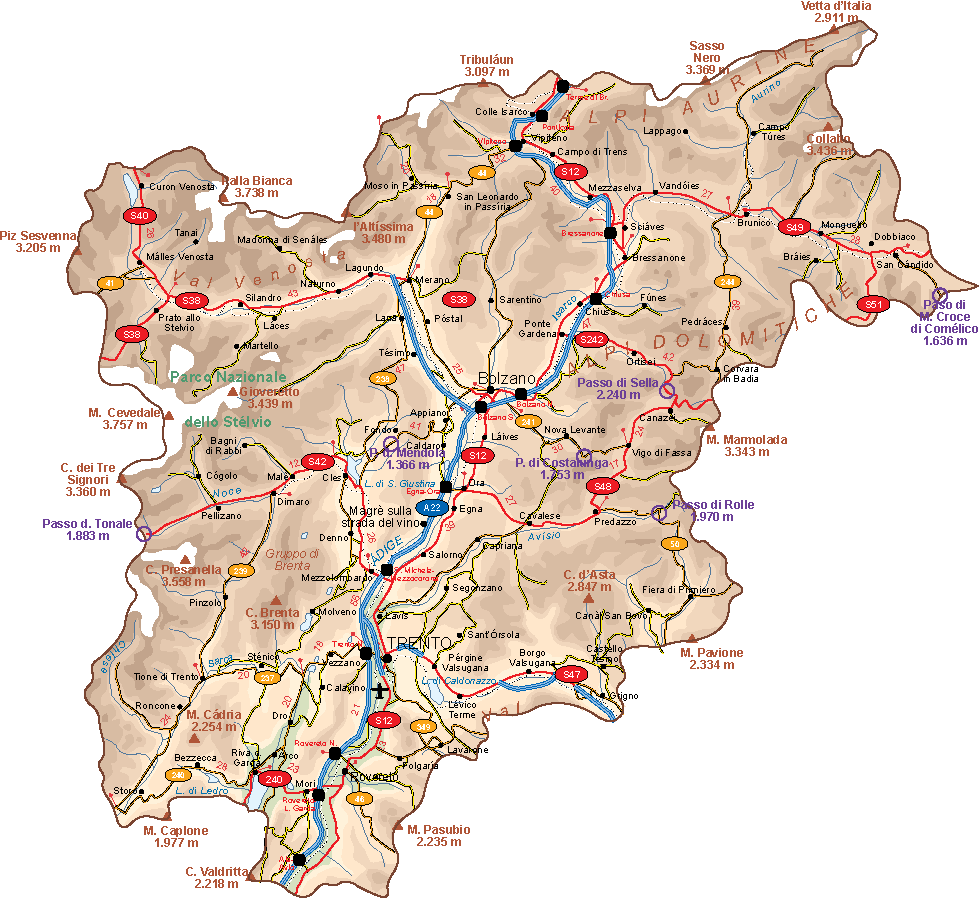 Mappa Trentino