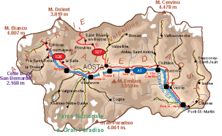 Valle Aosta Vector Map