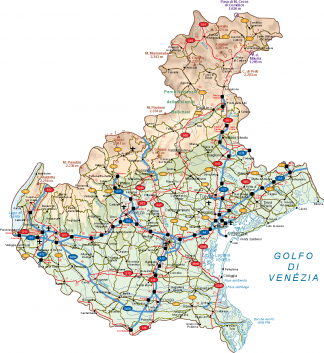 Veneto Vector Map