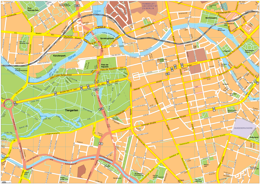 Berlin Vector EPS Map