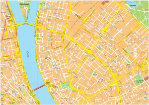 Budapest Vector EPS Map