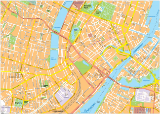 Copenhagen Vector EPS Map