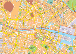 Dublin Vector EPS Map