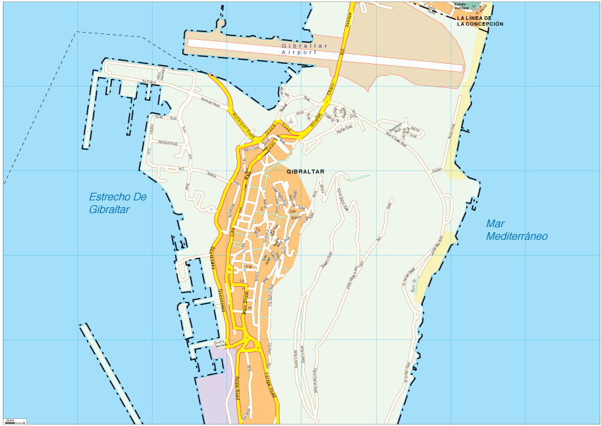 Gibraltar Vector EPS Map