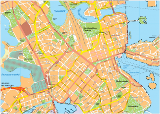 Helsinki Vector EPS Map