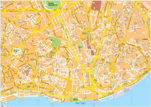Lisbon Vector EPS Map