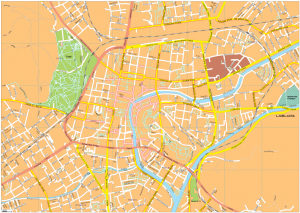 Liubljana Vector EPS Map