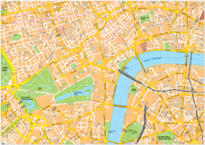 London Vector EPS Map
