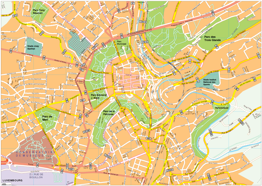Luxembourg Vector EPS Map