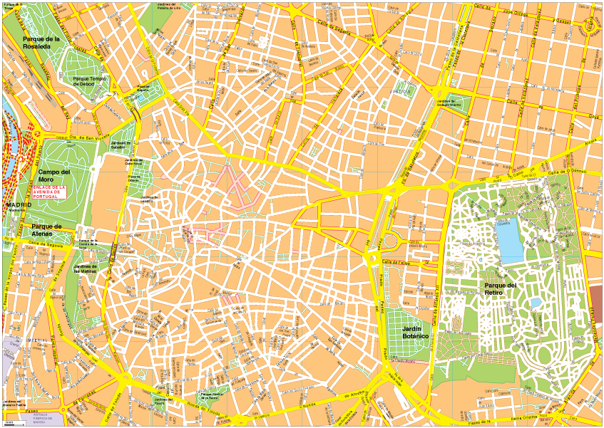 Madrid Vector EPS Map