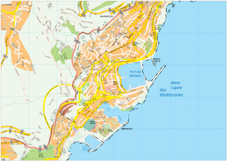 Monaco Vector EPS Map