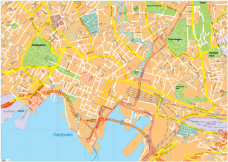 Oslo Vector EPS Map