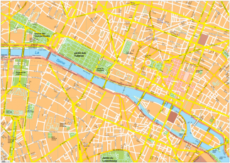 Paris Vector EPS Map