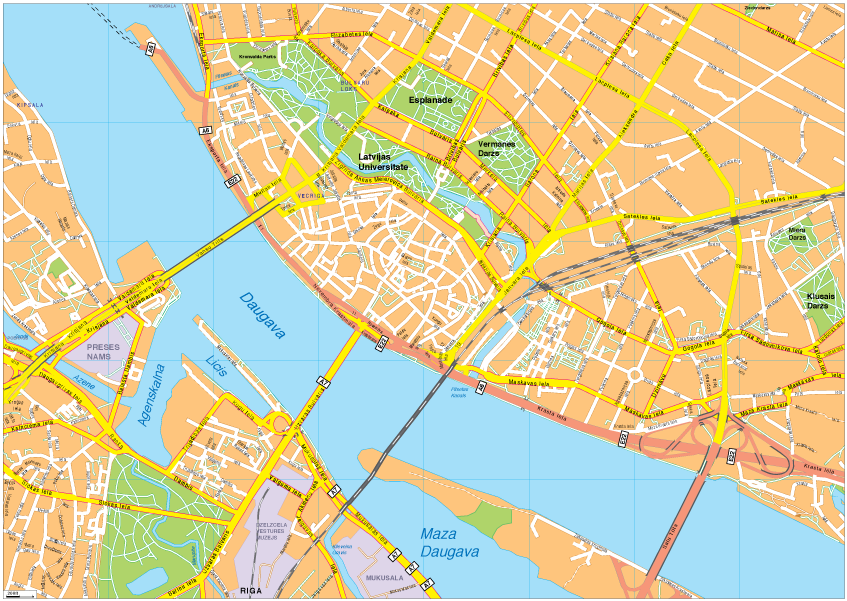 Riga Vector EPS Map