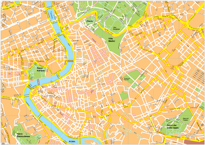 Roma Vector EPS Map