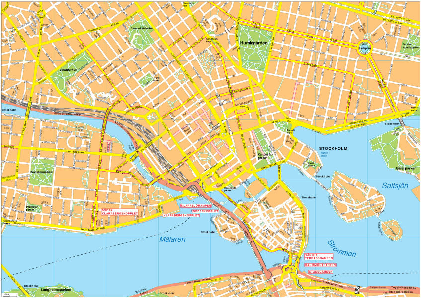 Stockholm Vector EPS Map