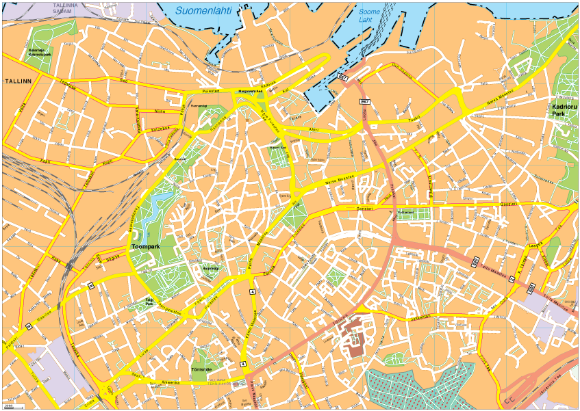 Tallin Vector EPS Map